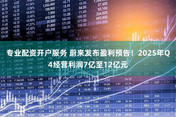 专业配资开户服务 蔚来发布盈利预告！2025年Q4经营利润7亿至12亿元